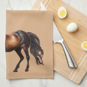 Crème Bruine Zuidwest Paard Theedoek (Quarter Fold)