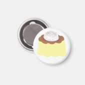 Crème Brûlée Pudding Dessert Cadeau Magneet (Voorkant / Achterkant)