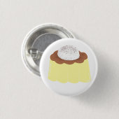 Crème Brûlée Pudding Dessert Cadeau Ronde Button 3,2 Cm (Voorkant /achterkant)