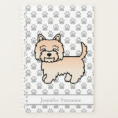 Crème Cairn Terrier Hond Met Poten & Aangepaste Na Planner (Voorkant)