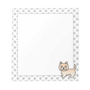 Crème Cairn Terrier Schattige Cartoon Hond Notitieblok