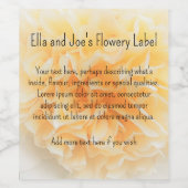 Crème Camellia Elegante Tuinbloem Persoonlijk Wijn Etiket (Enkel label)