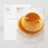 Crème caramel soort pudding met karamel briefkaart (Voorkant / Achterkant)