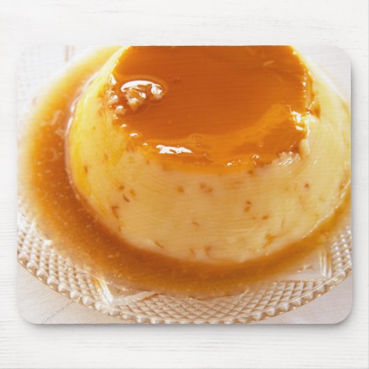 Crème caramel soort pudding met karamel muismat (Voorkant)