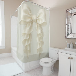 Crème Cascade Ruffle Boog Elegant Verzorgd Meisjes Douchegordijn