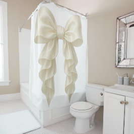 Crème Cascade Ruffle Boog Elegant Verzorgd Meisjes Douchegordijn