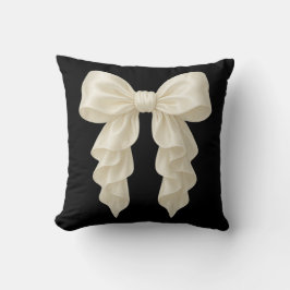Crème Cascade Ruffle Boog Trendy Poshe Meisjesacht Kussen