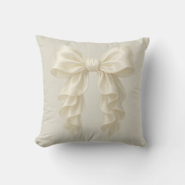Crème Cascade Ruffle Bow Elegante Posh Girly Kussen