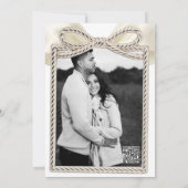 Crème Cascade Ruffle Bow Tying Knot Vrijgezellenfe Kaart (Achterkant)