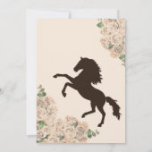 Crème Champagne Witte Rose Charra Quinceanera Kaart (Achterkant)