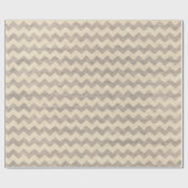 Crème Chevron Rustic Wrapping Paper Cadeaupapier (Vlak)