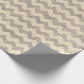 Crème Chevron Rustic Wrapping Paper Cadeaupapier (Hoek)