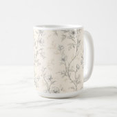 Crème Chic Bloem Koffiemok (Voorkant rechts)