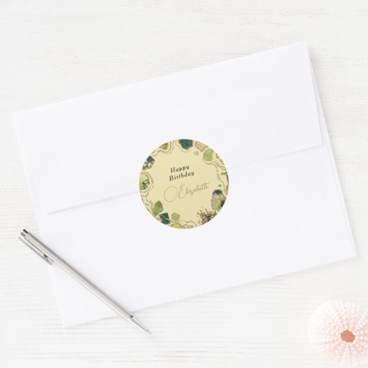 Crème Chic Nepgoud Ronde Sticker (Envelop)