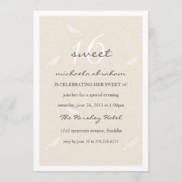 Crème Chic Sweet 16-feestuitnodiging Kaart