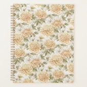 Crème Chrysanten Chiyogami Planner (Voorkant)