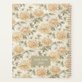 Crème Chrysanten Chiyogami Planner (Achterkant)