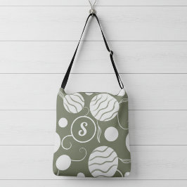 Crème Cirkels Monogram Crossbody Tas