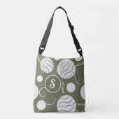 Crème Cirkels Monogram Crossbody Tas (Voorkant)