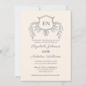 Creme Classic Wedding Invitations Verenigd Koninkr Kaart (Voorkant)