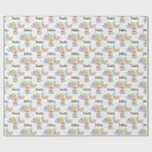 Crème Cockapoo Cavapoo Hond Verjaardag Cadeaupapier (Vlak)