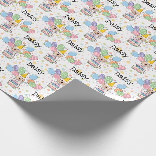 Crème Cockapoo Cavapoo Hond Verjaardag Cadeaupapier (Hoek)