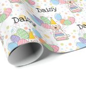 Crème Cockapoo Cavapoo Hond Verjaardag Cadeaupapier (Rol Hoek)