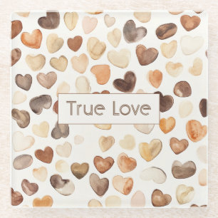 Crème Coffee Bean Harten Ware Liefde Glazen Onderzetter