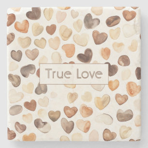 Crème Coffee Bean Harten Ware Liefde Stenen Onderzetter