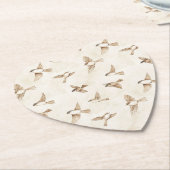 Crème Cottage Vogels Bruidsmeisjes Bruiloft Kartonnen Onderzetters (Gekanteld)