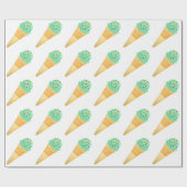 Crème crème met een glazige chocolade-chip cadeaupapier (Vlak)