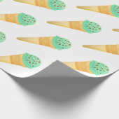 Crème crème met een glazige chocolade-chip cadeaupapier (Hoek)