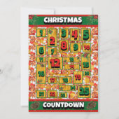 Crème Dachshond Hond Countdown Kerstmis Advent Feestdagenkaart (Voorkant)