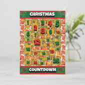 Crème Dachshond Hond Countdown Kerstmis Advent Feestdagenkaart (Staand voorkant)