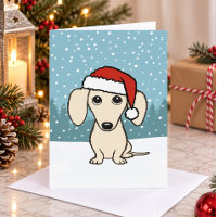 Crème Dachshund Kerstman Wiener Dog Kerstmis