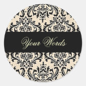 Crème Damask ~ Stickers (Voorkant)