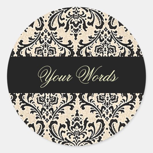 Crème Damask ~ Stickers (Voorkant)