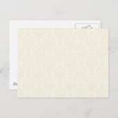 Crème Damaskpatroon Briefkaart (Voorkant / Achterkant)