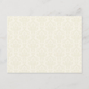 Crème Damaskpatroon Briefkaart
