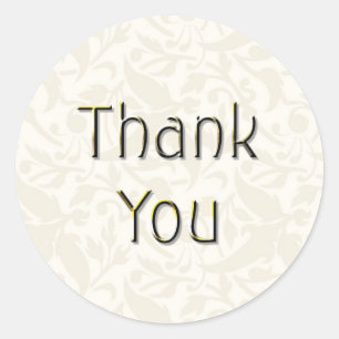 Crème Dank u Sticker-TY02 Ronde Sticker