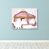 Creme de creme canvas afdruk (Insitu (Houten vloer))