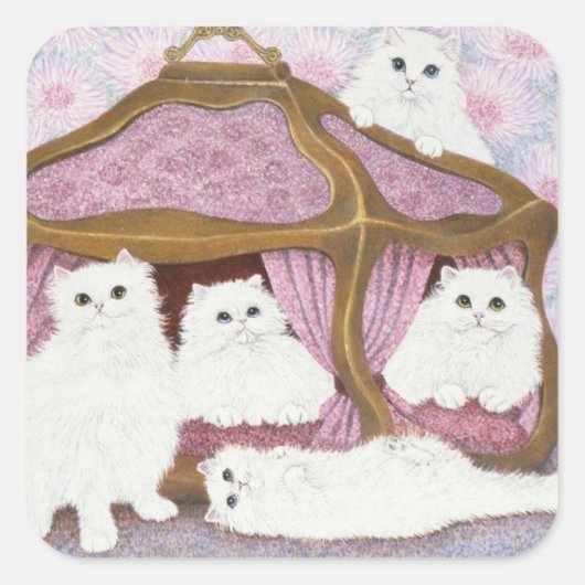 Creme de creme vierkante sticker (Voorkant)