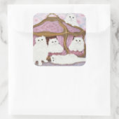 Creme de creme vierkante sticker (Tas)