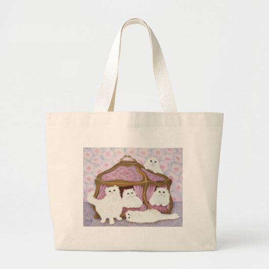 Creme de la creme grote tote bag (Voorkant)