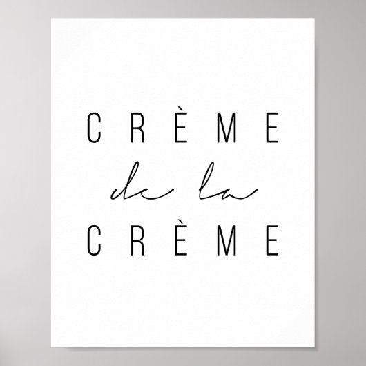 Creme de la Creme Poster (Voorkant)
