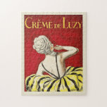 Crème De Luzy | Leonetto Cappiello Legpuzzel<br><div class="desc">Crème De Luzy (1919) | Leonetto Cappiello’s 1919 advertising poster Crème De Luzy presents a sophisticated and timeless design featuring the back view of a woman in an elegant black and yellow dress. Her refined hairstyle and poised demeanor exude grace and luxury, perfectly complementing the product’s high-end image. Set against...</div>