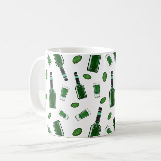 Creme de Menthe Coffee Mok (Voorkant links)