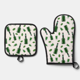 Creme de Menthe Ovenwant & Pannenlap Set