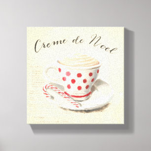 Creme DE Noel Canvas Afdruk
