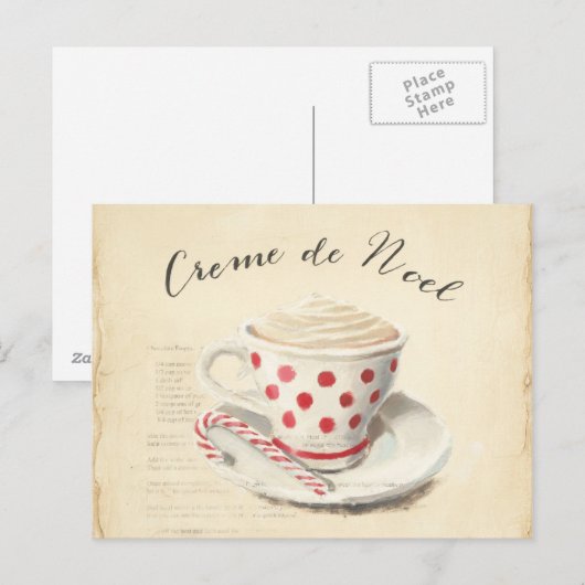 Creme de Noel Feestdagenkaart (Voorkant / Achterkant)
